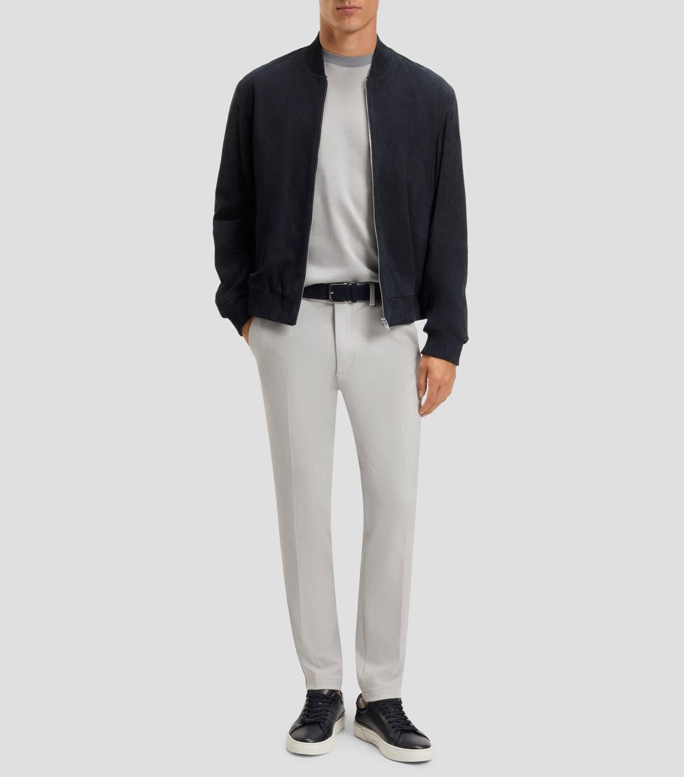 Chamarra regular fit de ante Hombre